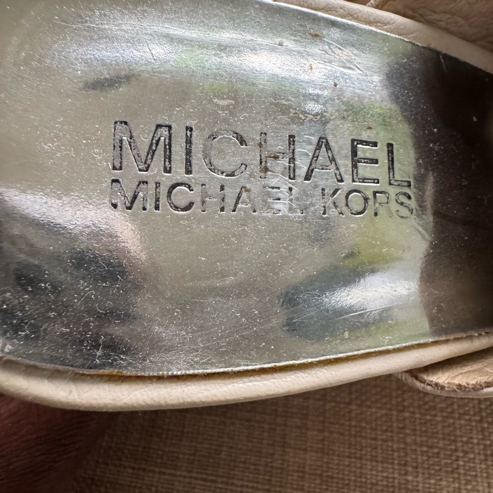 Michael Kors White Wedge Sandals with Cork Heel - Picture 5 of 5